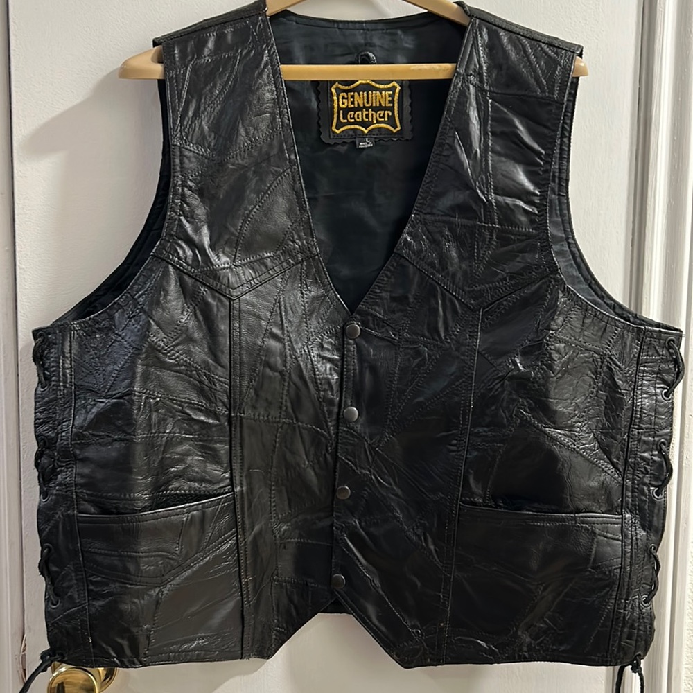 Motorcycle Leather vest NWOT